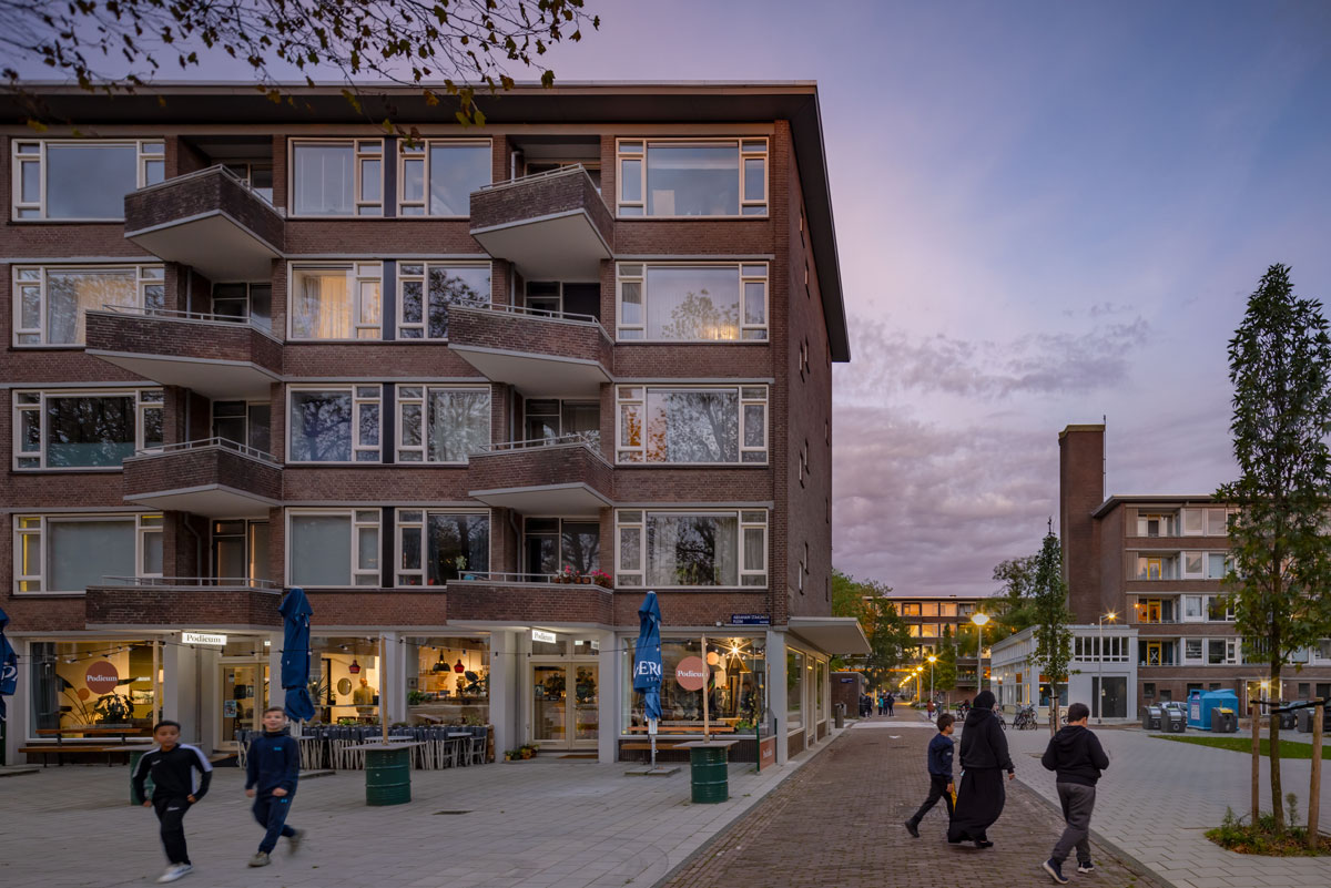 Staalmanplein, route richting gerenoveerd ketelhuis veiligheid levendigheid